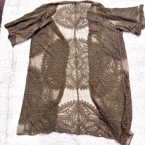 Elegant Olive Lace Women Top